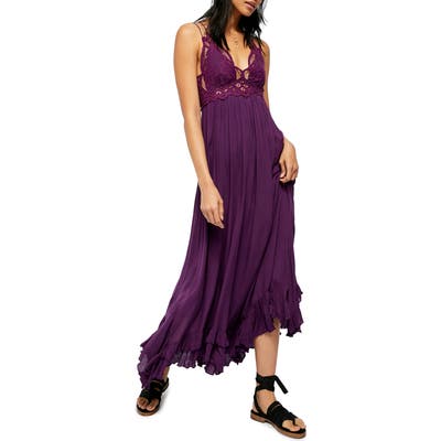 Free People Adella Maxi Slipdress, Purple