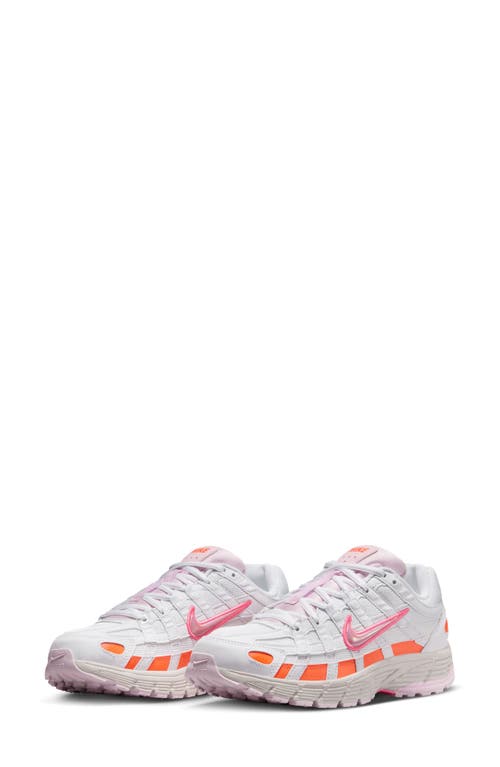 Nike P-6000 Sneaker In White/digital Pink/crimson