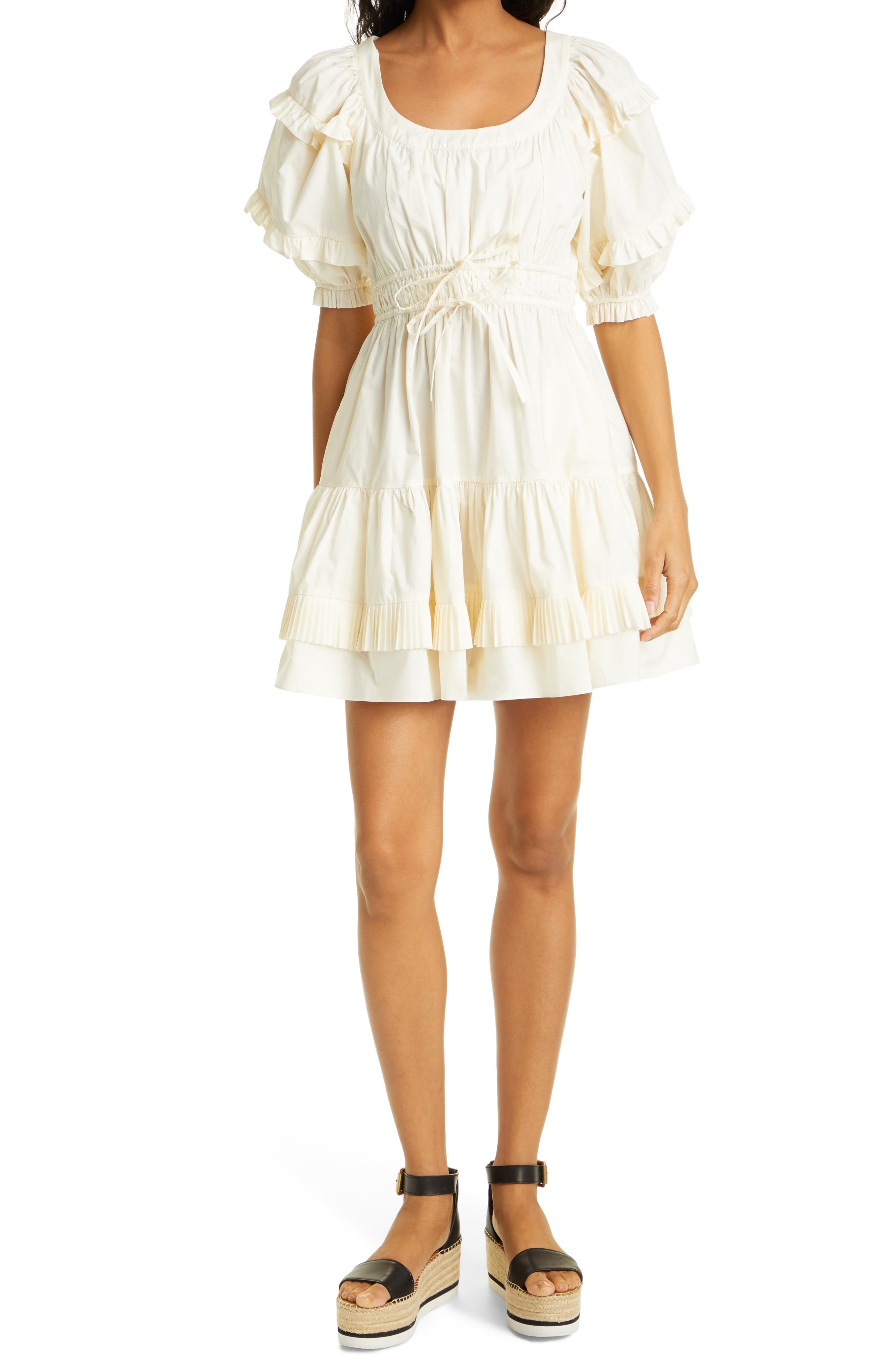 white cotton babydoll dress