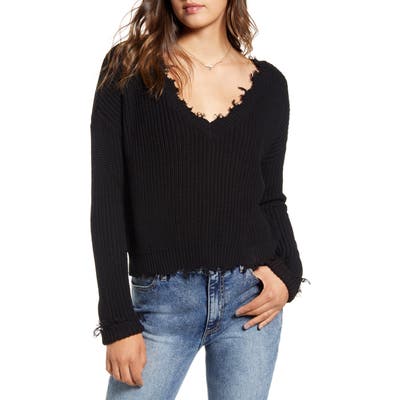 Lira Clothing Jayden Ripped Sweater, Black