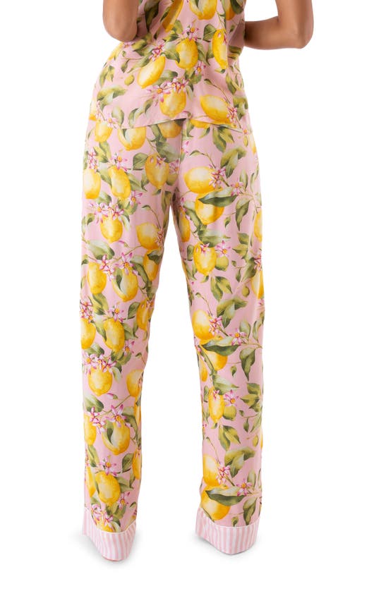 Shop Pj Salvage In Bloom Pajama Pants In Lemon