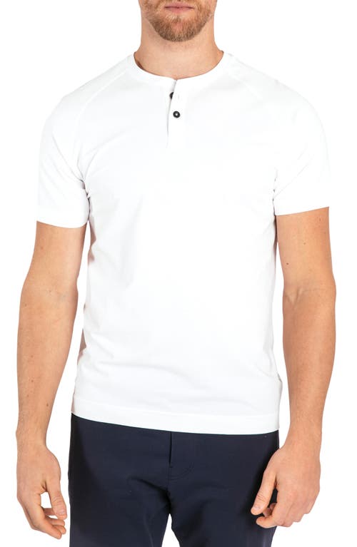 Go-To Short Sleeve Performance Henley in White