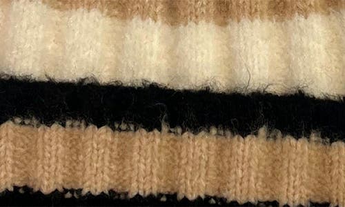 Marcus Adler Stripe Rib Beanie In Black