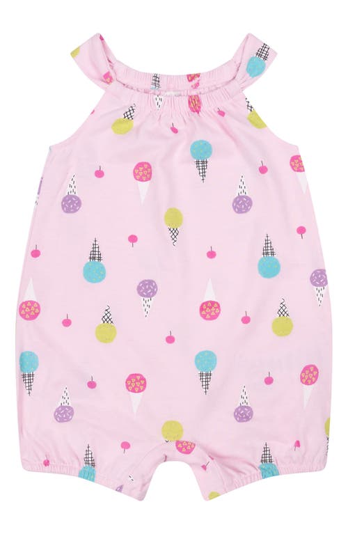 Shop Petit Lem Assorted Print 3-pack Rompers In Pink Ice Cream