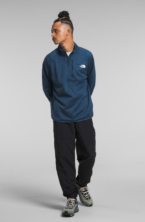 Shop The North Face Canyonlands Quarter Zip Pullover In Shady Blue Heather-npf