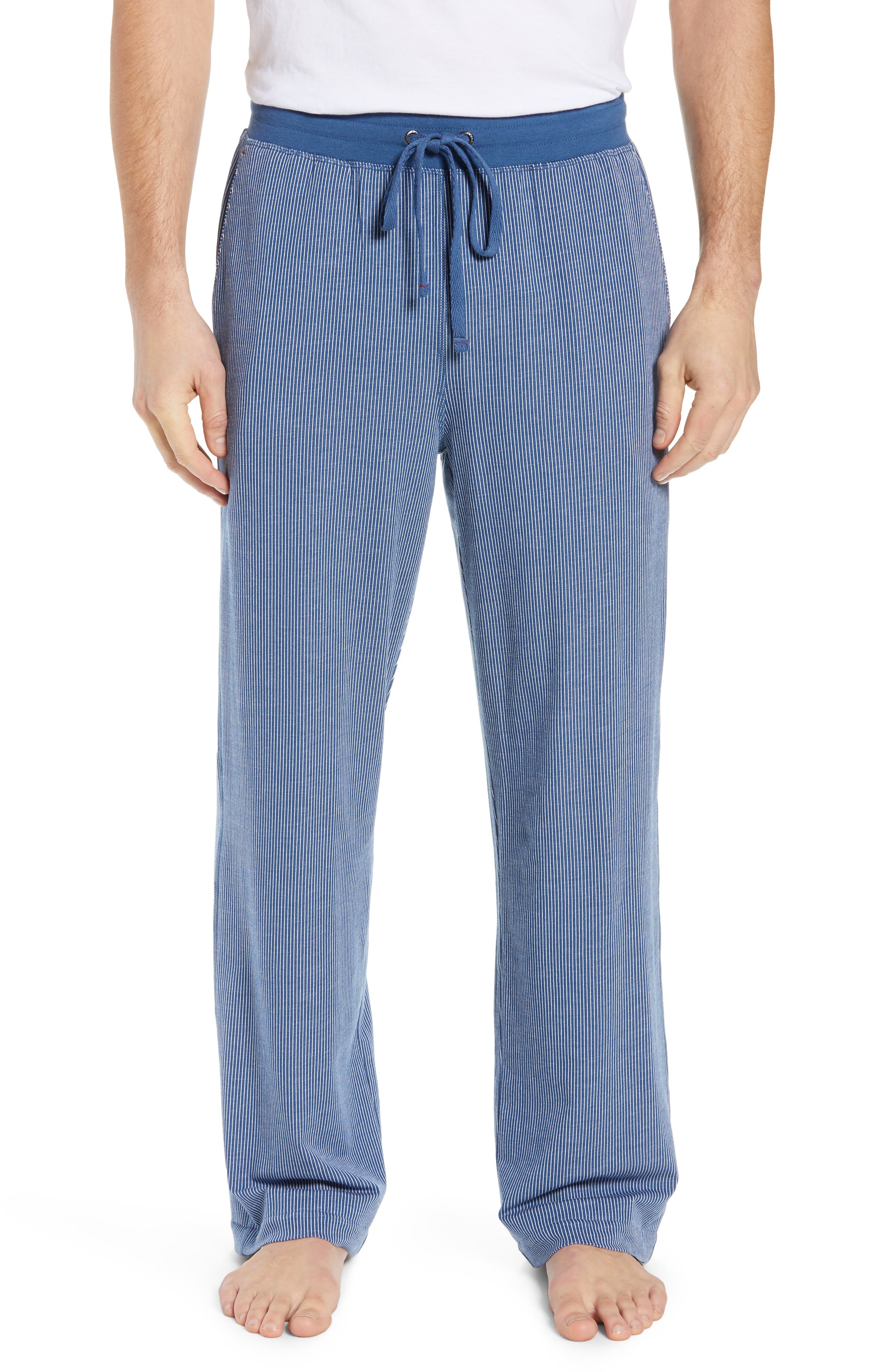 Daniel Buchler Stretch Cotton & Modal Pajama Pants, Blue