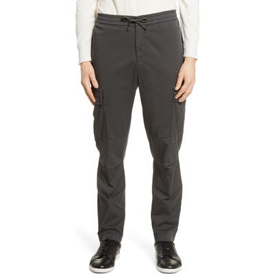 Officine Generale Jay Slim Fit Garment Dyed Cargo Pants, Black