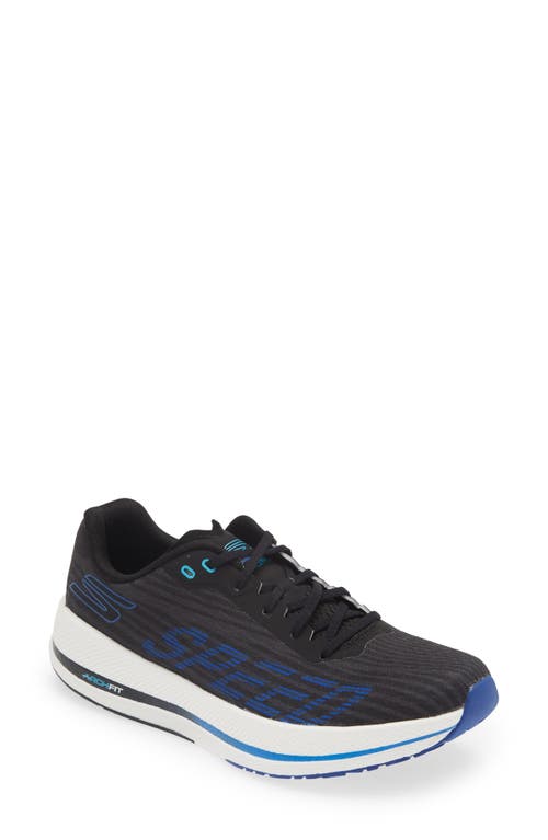 SKECHERS GO RUN Razor 4 Running Shoe in Black/Blue at Nordstrom, Size 10