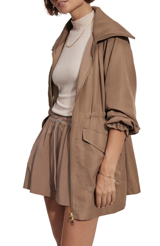Shop Varley Alison Jacket In Taupe Stone
