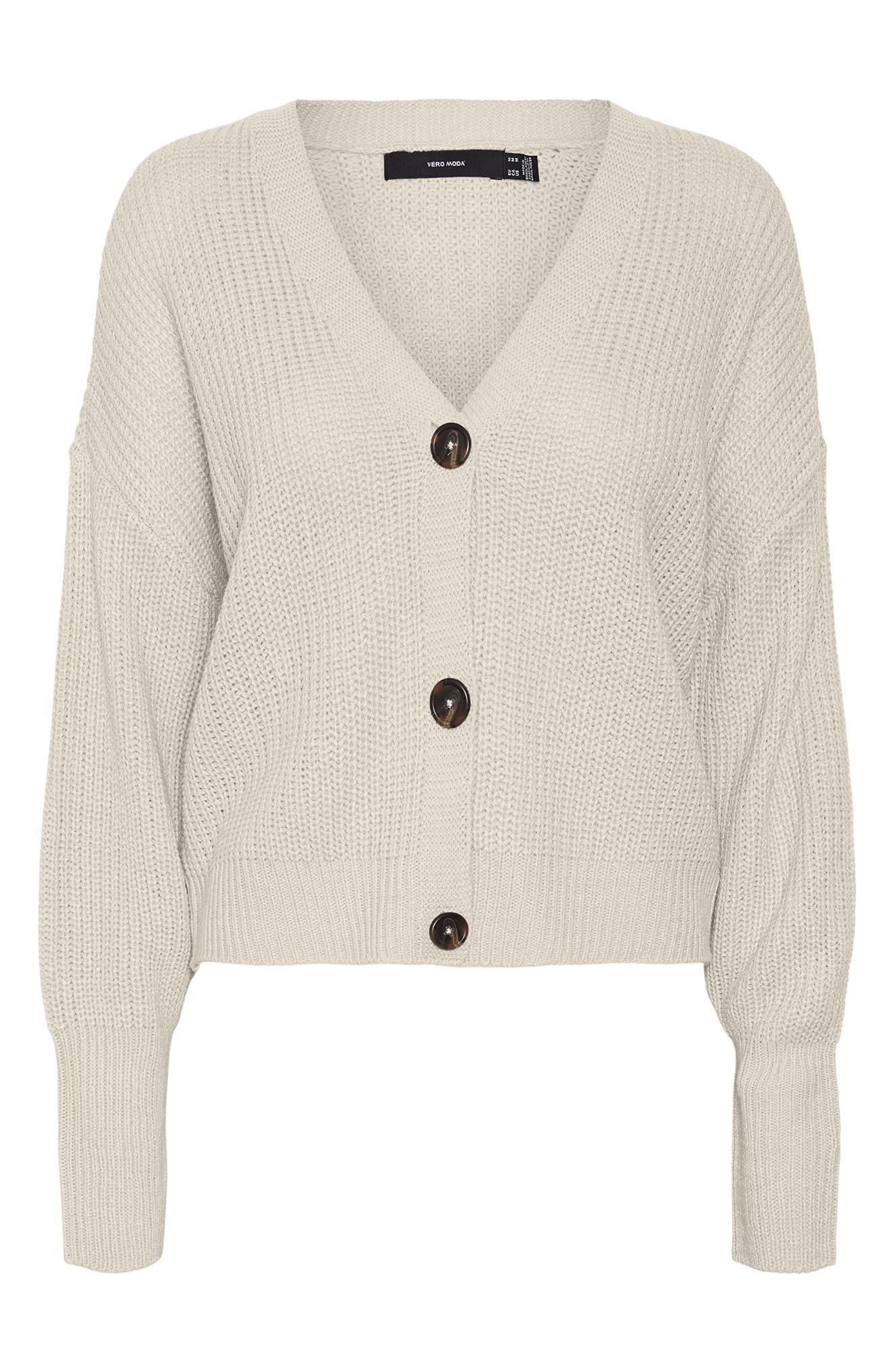 beige short cardigan