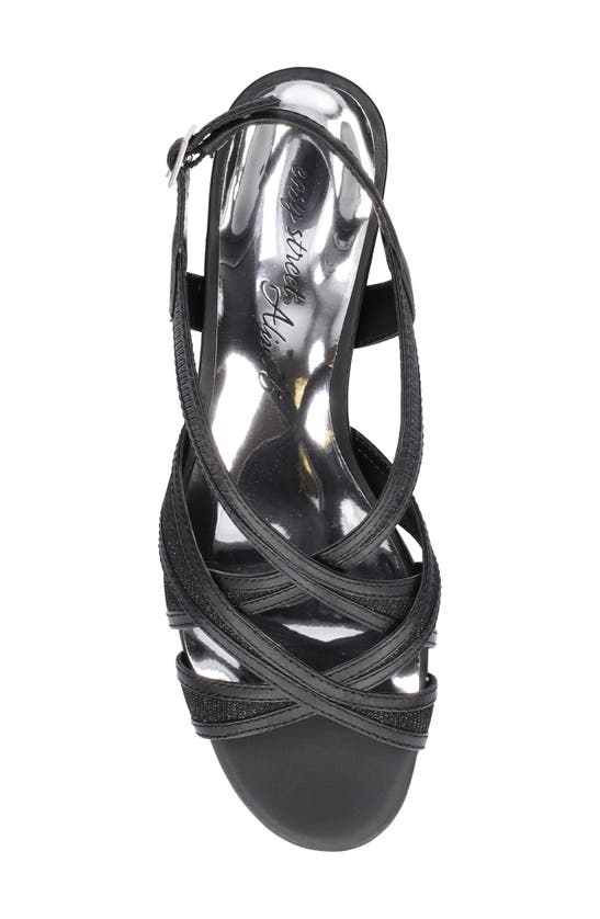 Shop Easy Street Tristen Slingback Sandal In Black Satin