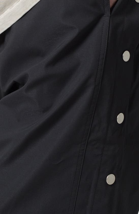 Mnml Oversize Side Snap Nylon Pants In Black