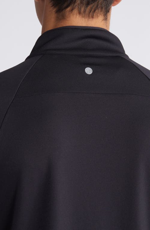 Shop Zella Swing Quarter Zip Golf Pullover In Black