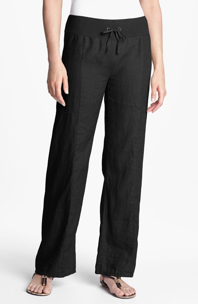 Eileen Fisher Wide Leg Linen Pants (Regular & Petite) (Online Only ...