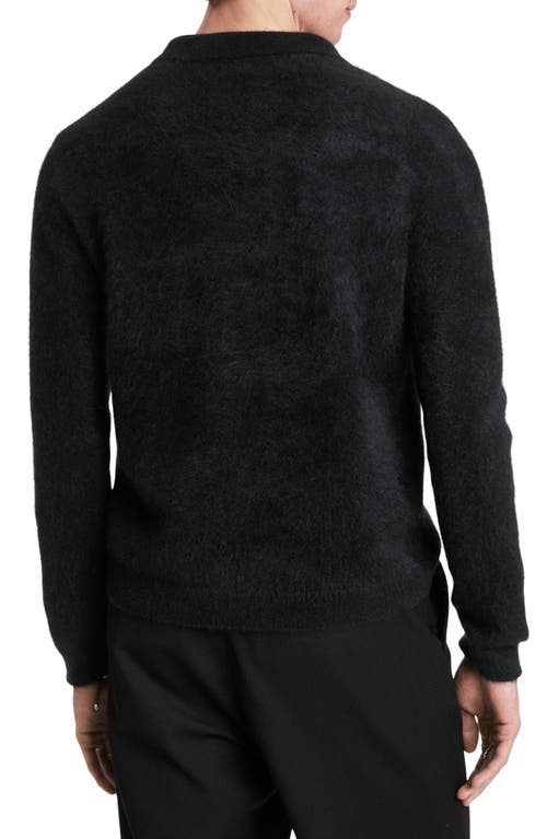 JOHN VARVATOS JOHN VARVATOS VERONA LONG SLEEVE CASHMERE POLO SWEATER 