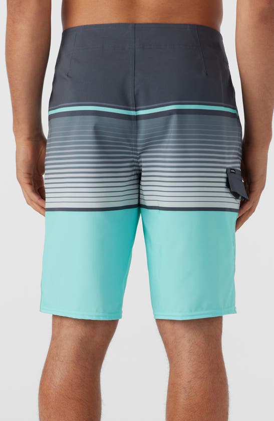 Shop O'neill Lennox Stripe Board Shorts In Turquoise