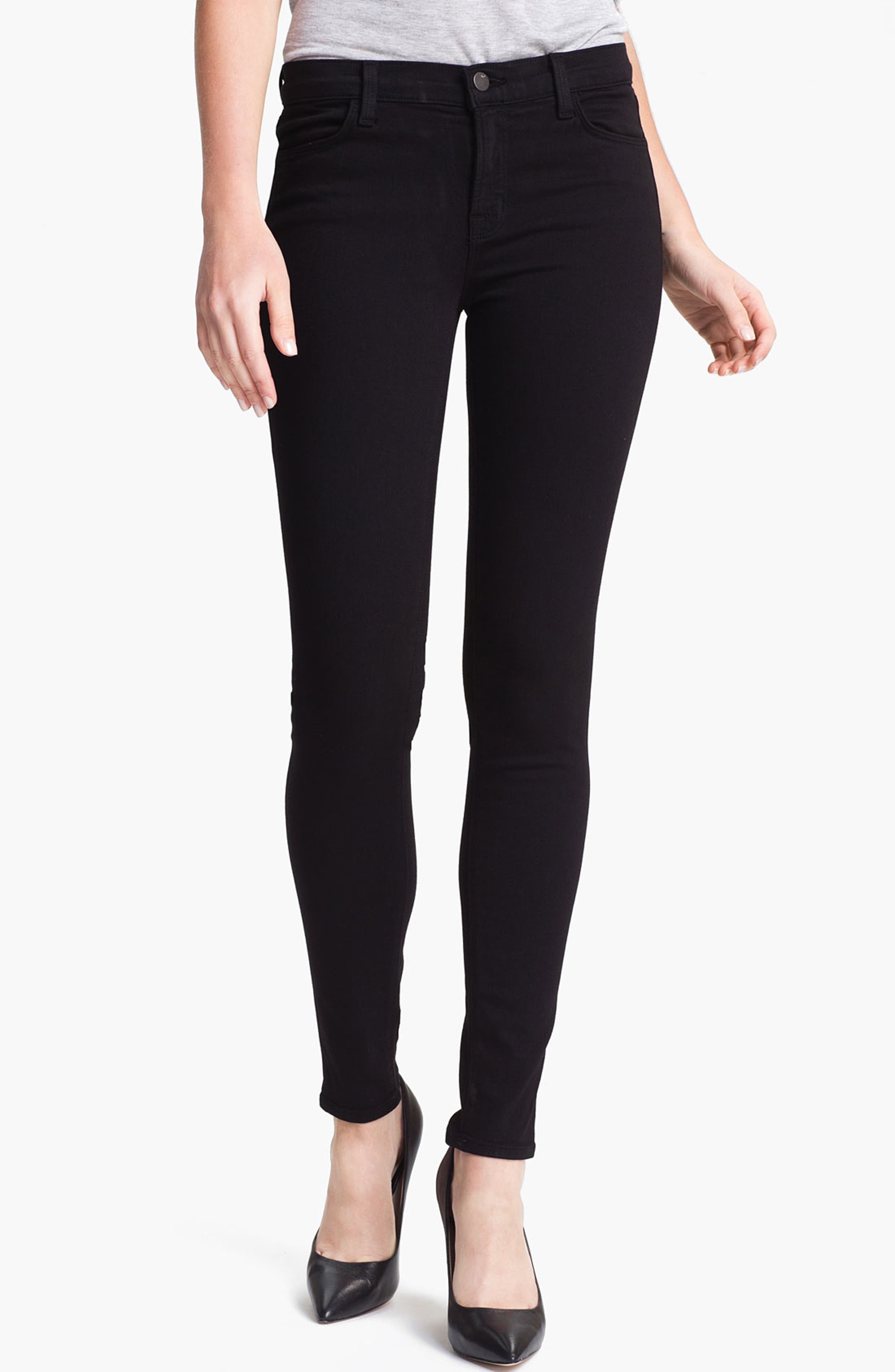 J Brand Super Skinny Stretch Jeans (Black) | Nordstrom