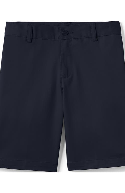 LANDS' END LANDS' END SCHOOL UNIFORM BOYS PLAIN FRONT BLEND CHINO SHORTS