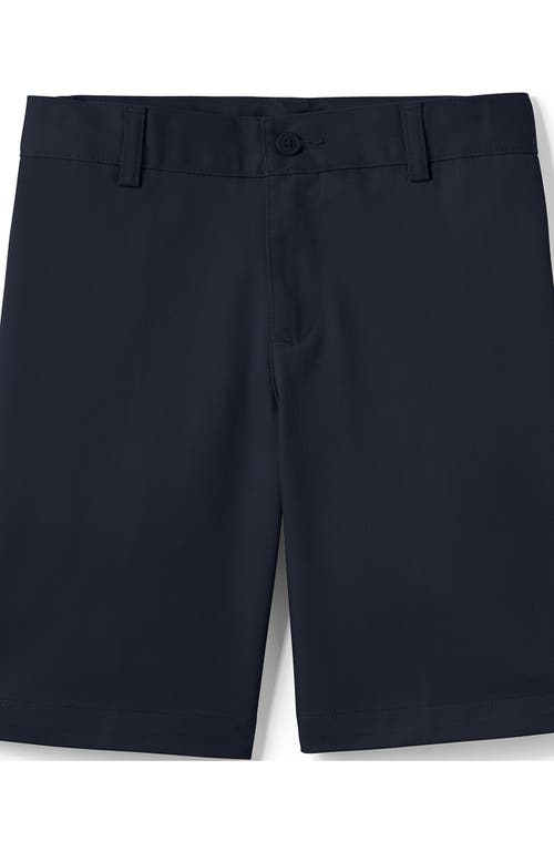 Shop Lands' End School Uniform Boys Plain Front Blend Chino Shorts In Classic Navy