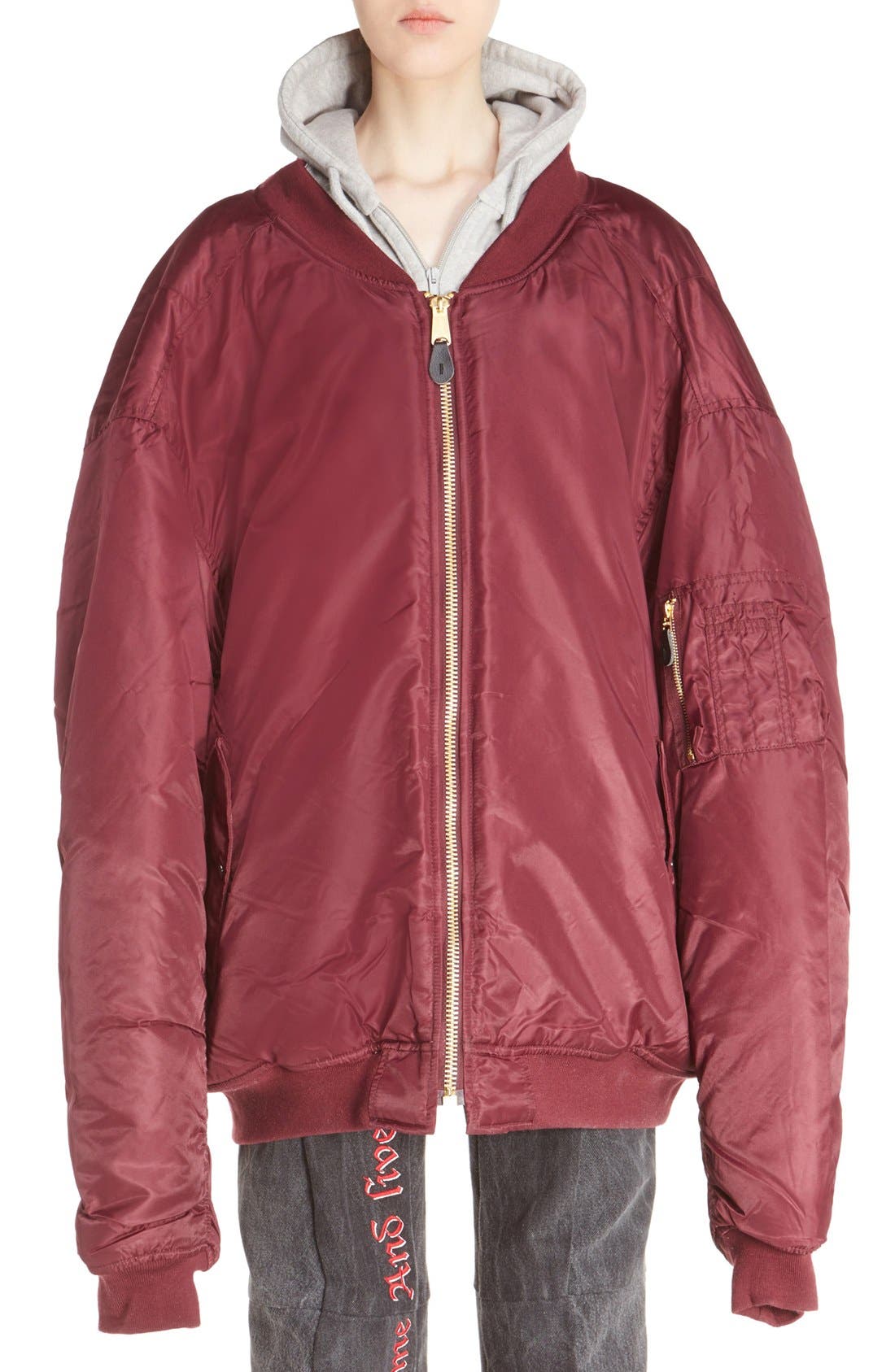 Vetements Reworked Nylon Bomber Jacket Nordstrom