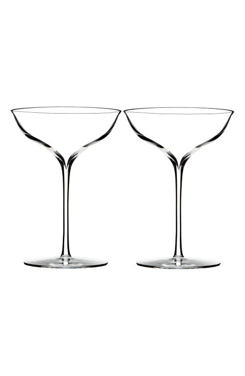 Waterford Elegance Set of 2 Fine Crystal Champagne Coupes in Clear at Nordstrom
