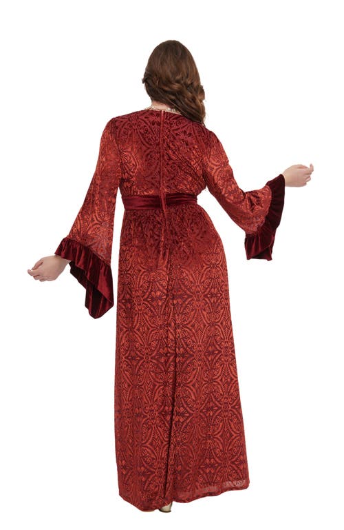 UNIQUE VINTAGE UNIQUE VINTAGE LONG SLEEVE EMPIRE WAIST MAXI DRESS 