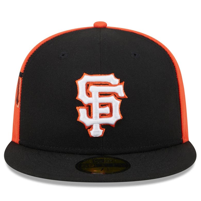 Shop New Era Black/orange San Francisco Giants Gameday Sideswipe 59fifty Fitted Hat