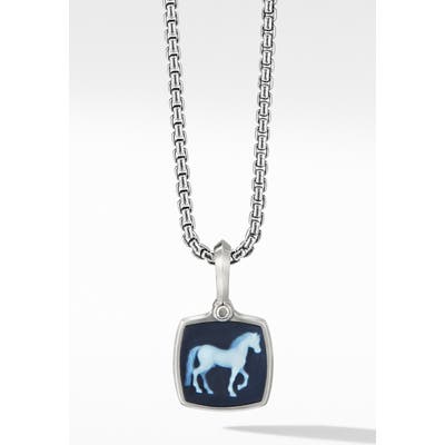 David Yurman Petrvs Horse Amulet With Banded Agate