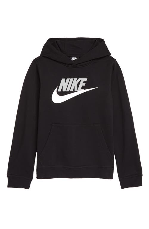 Nike Sportswear Club Fleece Hoodie in Black/Lt Smoke Grey