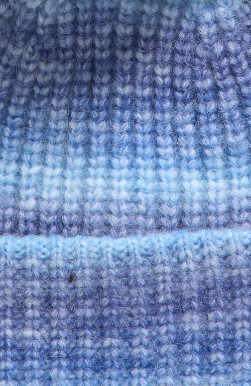 Shop Nordstrom Kids' Faux Fur Pompom Ombré Beanie In Blue Iris