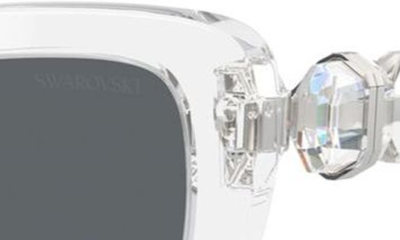 Shop Swarovski 52mm Cat Eye Sunglasses In Crystal