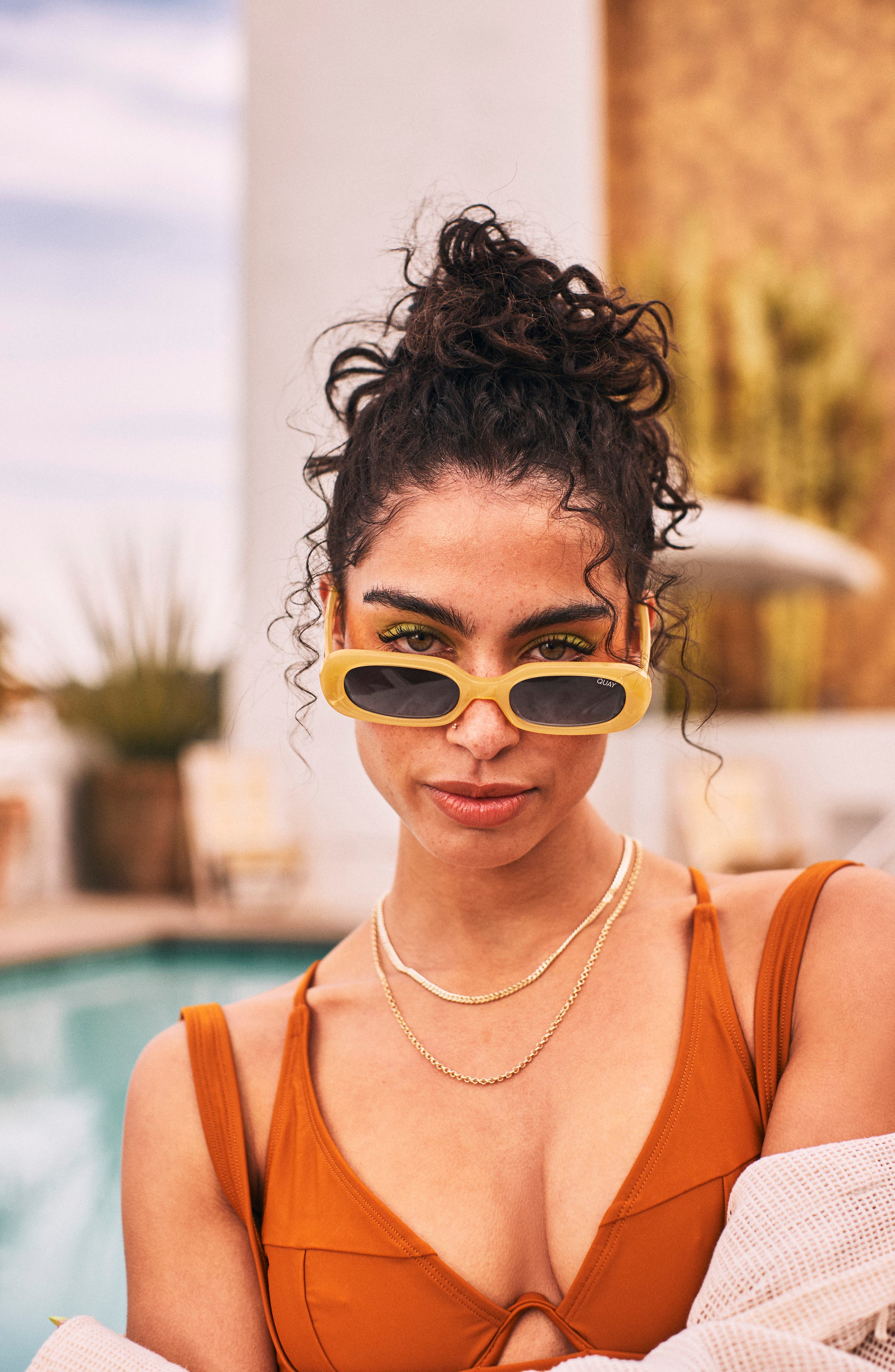 quay orange sunglasses