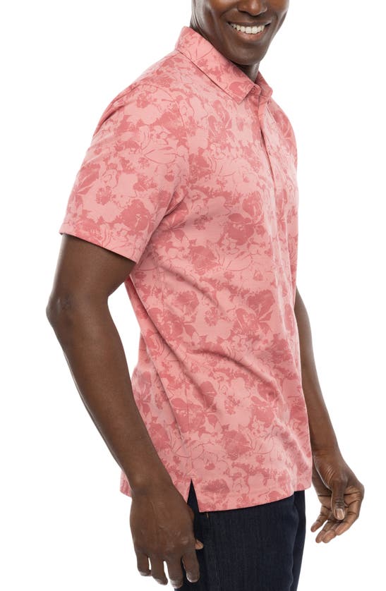 Travismathew Cactus Fruit Print Polo In Dusty Rose