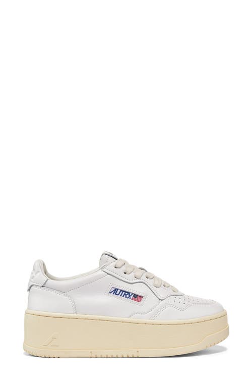 Shop Autry Medalist Sneaker In White/white