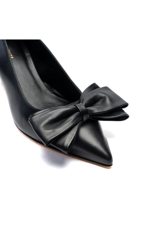 Shop Bruno Magli Nadia Pointed Toe Kitten Heel Pump In Black