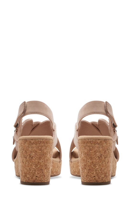 Shop Clarks ® Giselle Dove Platform Sandal In Sand Nubuck
