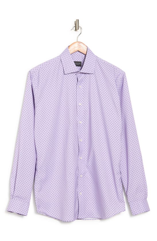 Alton Lane Parker Performance Stretch Cotton Button-up Shirt In Lavender Mini Geo