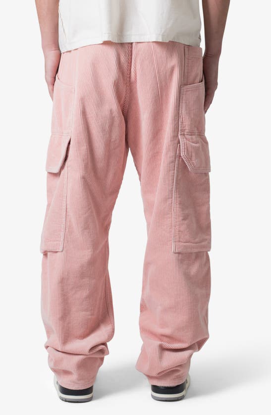 Shop Mnml Ultra Baggy Corduroy Cargo Pants In Pink