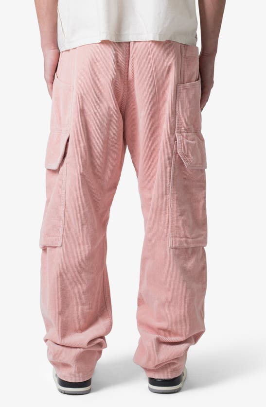 Mnml Ultra Baggy Corduroy Cargo Pants In Pink