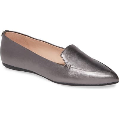 Taryn Rose Faye Pointy Toe Loafer- Grey
