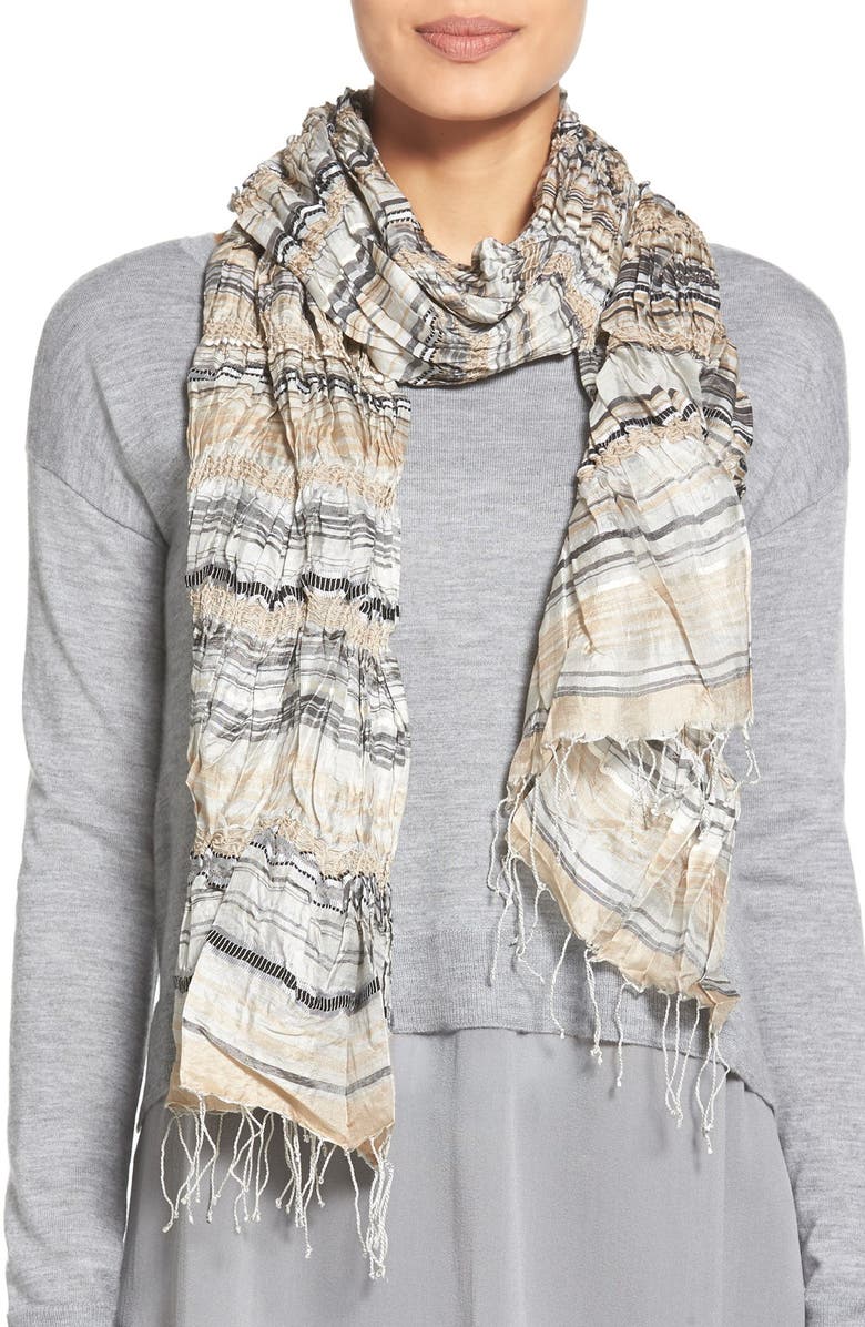 Eileen Fisher Stripe Silk Scarf | Nordstrom