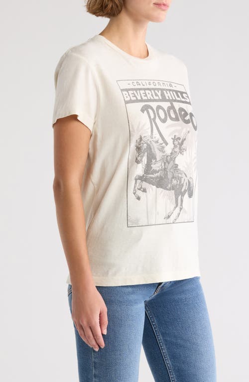 Shop Re/done Rodeo Drive Cotton Graphic T-shirt In Vintage White