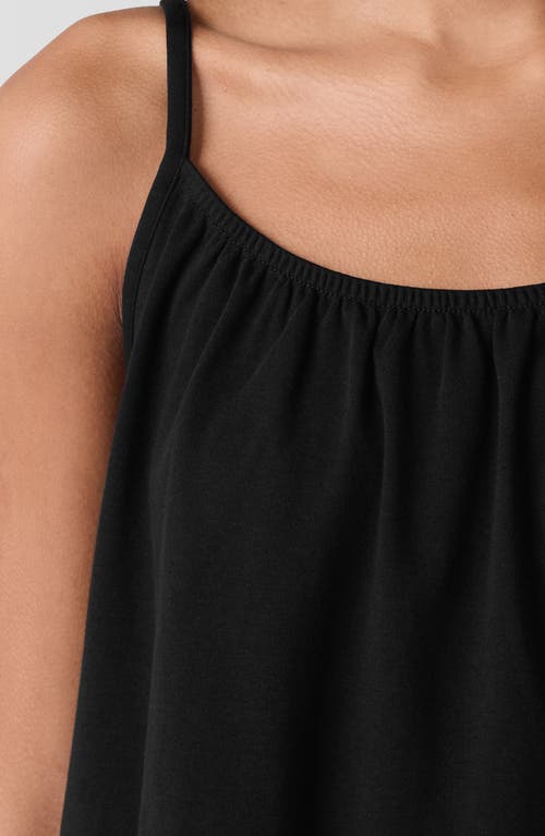 Shop Eileen Fisher Sleep Organic Cotton Camisole In Black