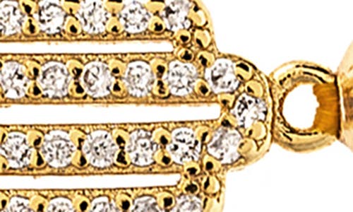 Rivka Friedman Hamsa Cz Beaded Bracelet In 18k Gold Clad