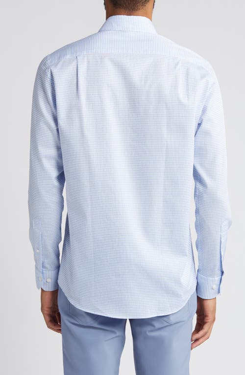 SCOTT BARBER SCOTT BARBER DOBBY MICRO PATTERN BUTTON-UP SHIRT