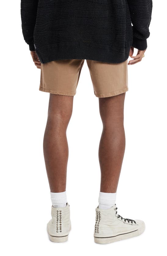 Shop John Varvatos Gary Garment Dyed Shorts In Clay Brown