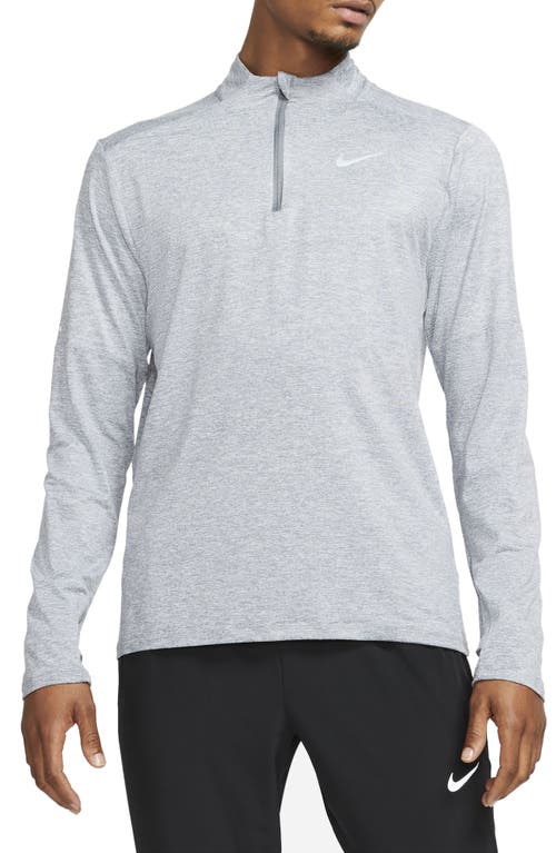 Nike Dri-fit Element Half Zip Running Pullover In Smoke Grey/reflective Silver