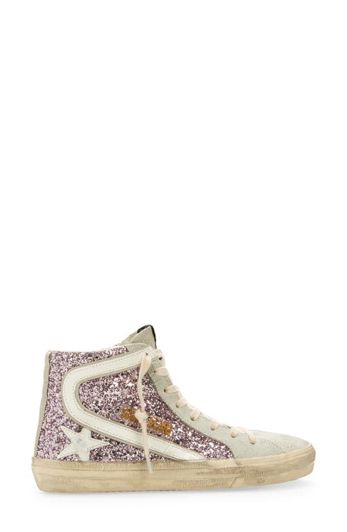 Shop Golden Goose Slide High Top Sneaker In Lilac/sand