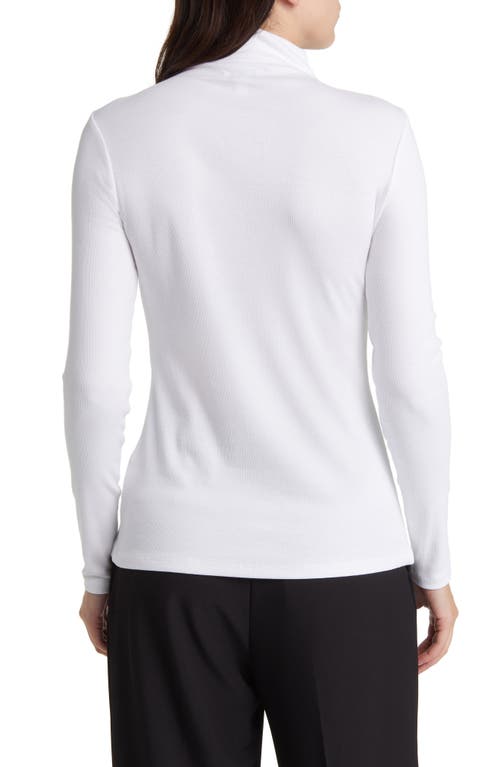 Shop Nordstrom Ribbed Pima Cotton Turtleneck In White