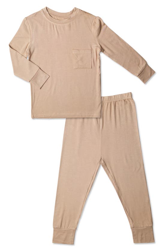 Everly Grey Kids' Fitted Two-piece Pajamas In Latte